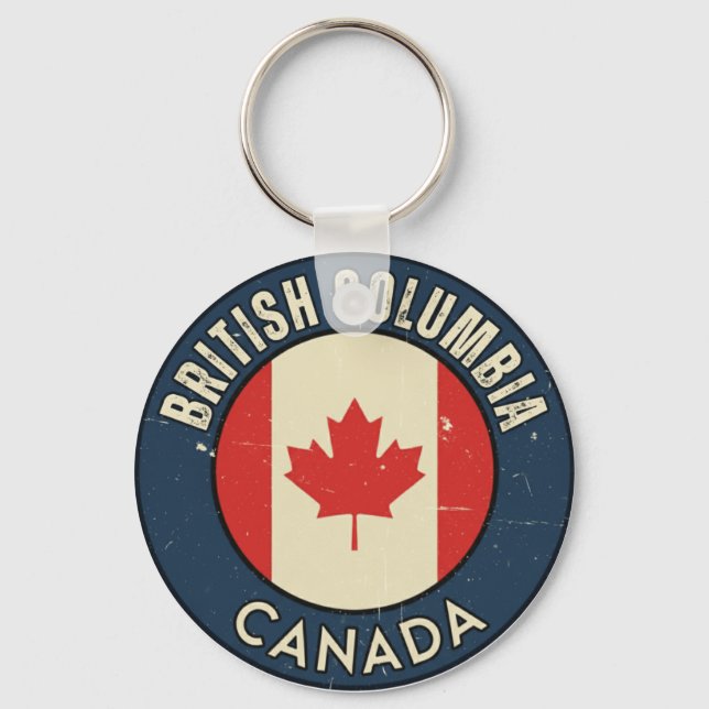 Chaveiro Província da Colúmbia Britânica Canadá (Frente)