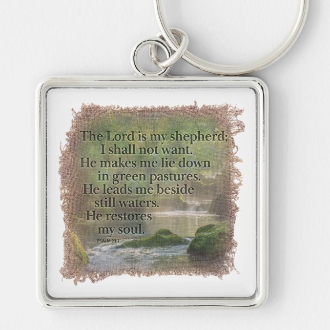 Chaveiro PSALM 23:1 - Keychain (Frente)