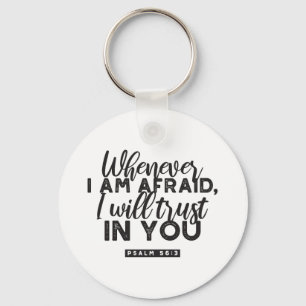 Chaveiro Psalm 56:3 Arte Versa Bíblia "Eu vou confiar em vo