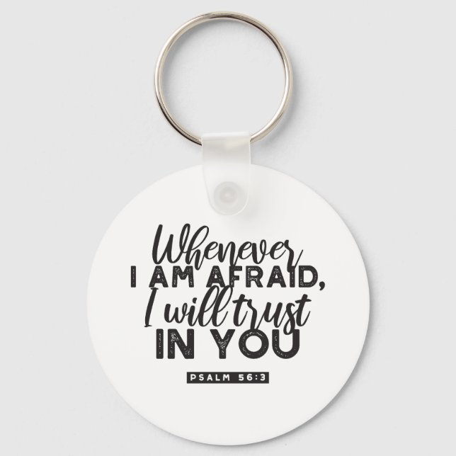 Chaveiro Psalm 56:3 Arte Versa Bíblia "Eu vou confiar em vo (Frente)