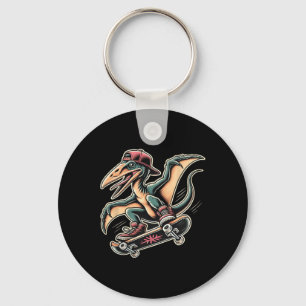 Chaveiro Pterodáctilo de Dinossauro de Skate Radical Cartoo