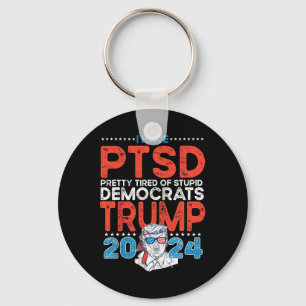Chaveiro Ptsd Bonito Cansado De Democratas Estúpidos - Trum