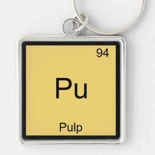Chaveiro Pu - Símbolo de Elemento Químico Engraçado de P