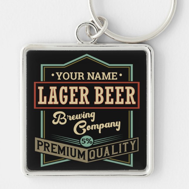 Chaveiro Pub de Bar de Rótulo de Criação de Cerveja Persona (Frente)