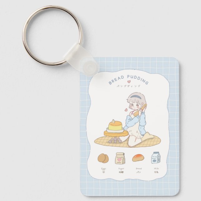 Chaveiro ✩°｡⋆⸜ 🌸 Pudim Sonhador Macio 🌸 ⸝⋆｡°✩  (Frente)