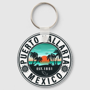 Chaveiro Puerto Vallarta Mexico Retro Sunset Souvenirs 60s