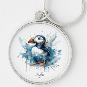 Chaveiro Puffin cúmulo de cor azul