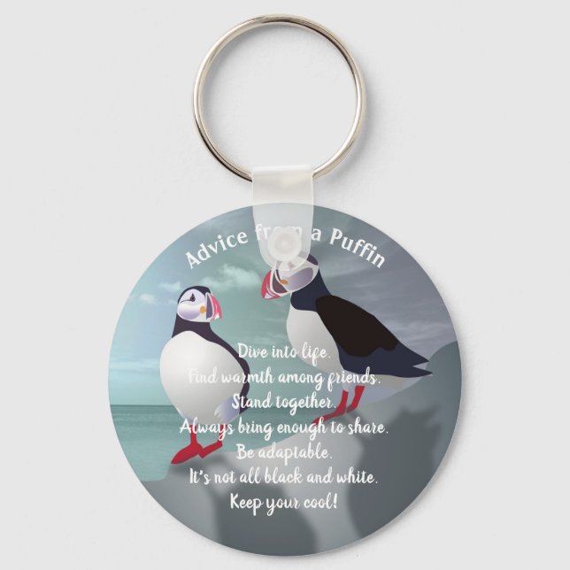 Chaveiro Puffins Design (Frente)