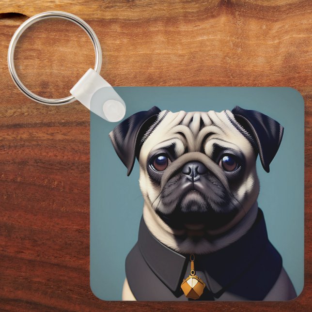 Chaveiro Pug (Frente)