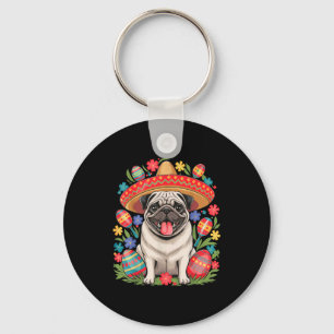 Chaveiro Pug cinco de maio 