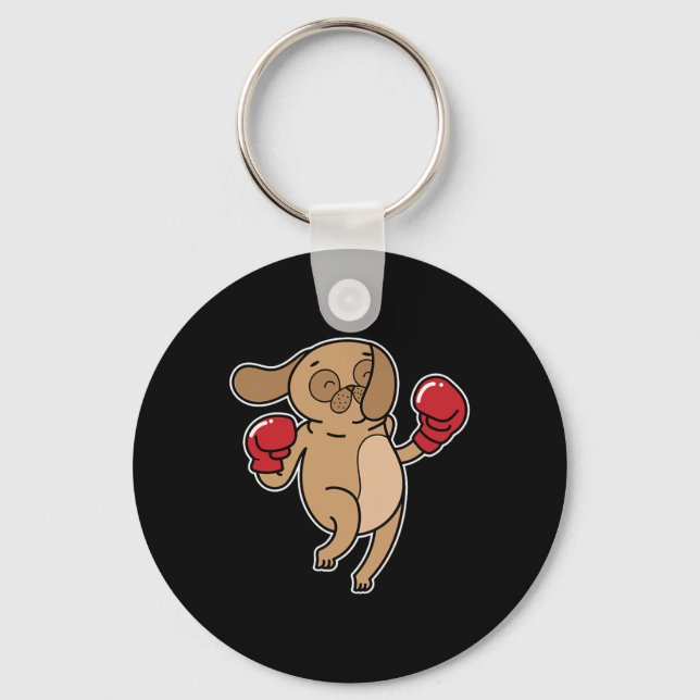 Chaveiro Pug Dog Boxing (Frente)