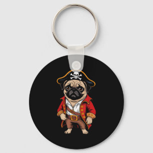 Chaveiro Pug Dog Pirate Shirt Boys Crianças Skull Halloween