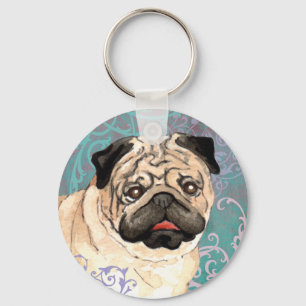 Chaveiro Pug elegante