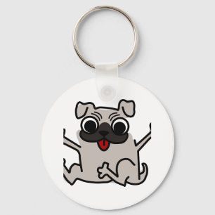 Chaveiro Pug Feliz
