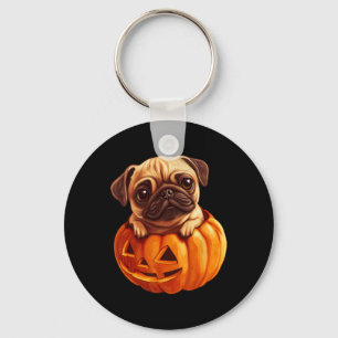 Chaveiro Pug In Pumpkin Halloween Pugkin Cute Pug Halloween