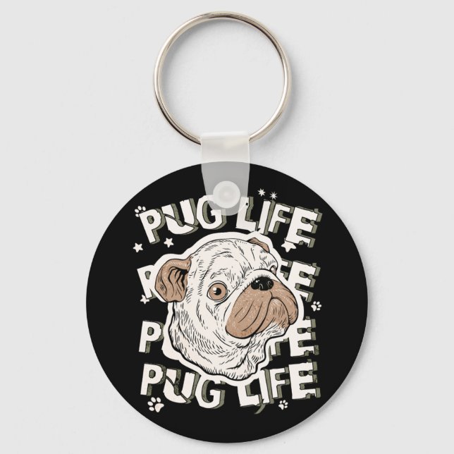 Chaveiro Pug Life Animal og (Frente)