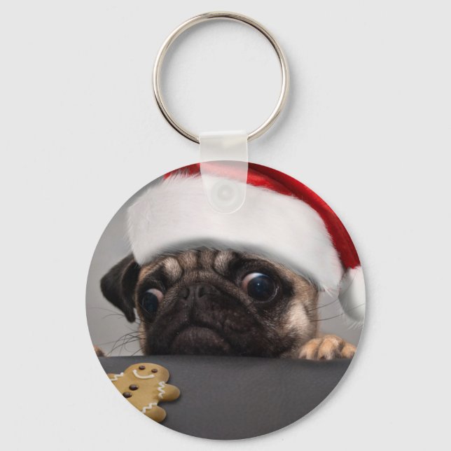 Chaveiro Pug Natal (Frente)