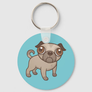 Chaveiro Pug Puppy Cartoon