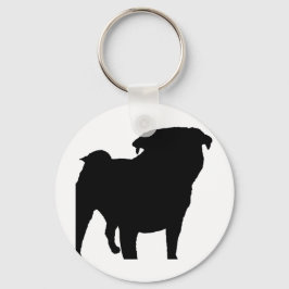 Chaveiro Pug Silhouette