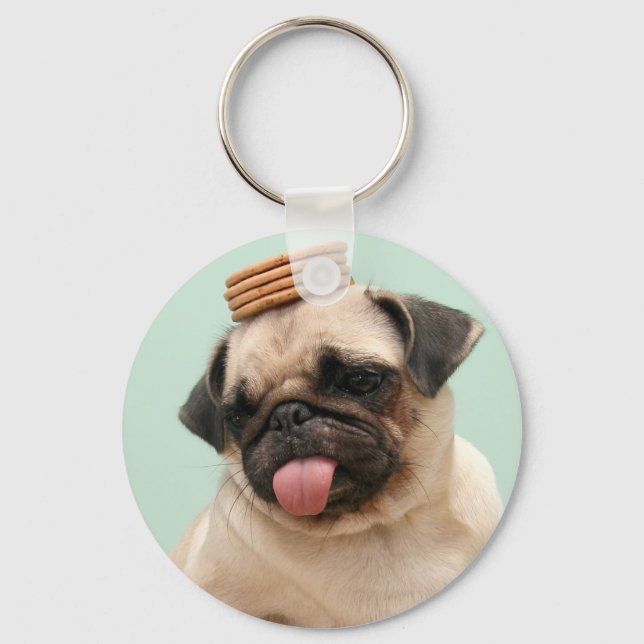 Chaveiro Pug Wants Treats (Frente)