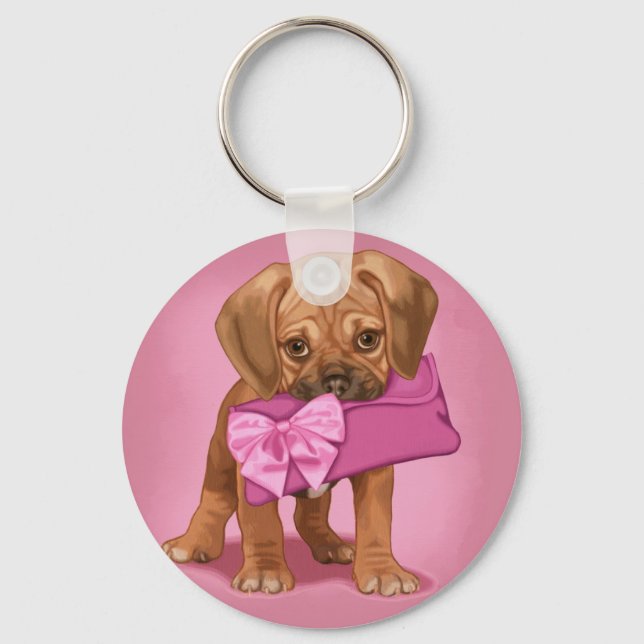 Chaveiro Puggle Puppy e Clutch (Frente)