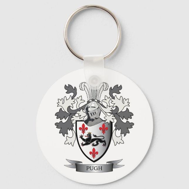 Chaveiro Pugh Family Crest Coat of Arms (Frente)