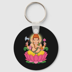 Chaveiro Puja Hindu Ganesha Deus Elefante Índia Meditação Y