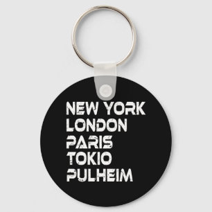 Chaveiro Pulheim New York Tokio Paris Anhänger