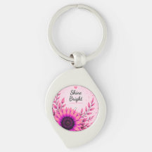 Pulse Brilho Rosa Girassol Pulseira Inspiradora