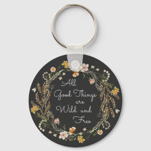 Chaveiro Pulseira "Black Wild and Free"