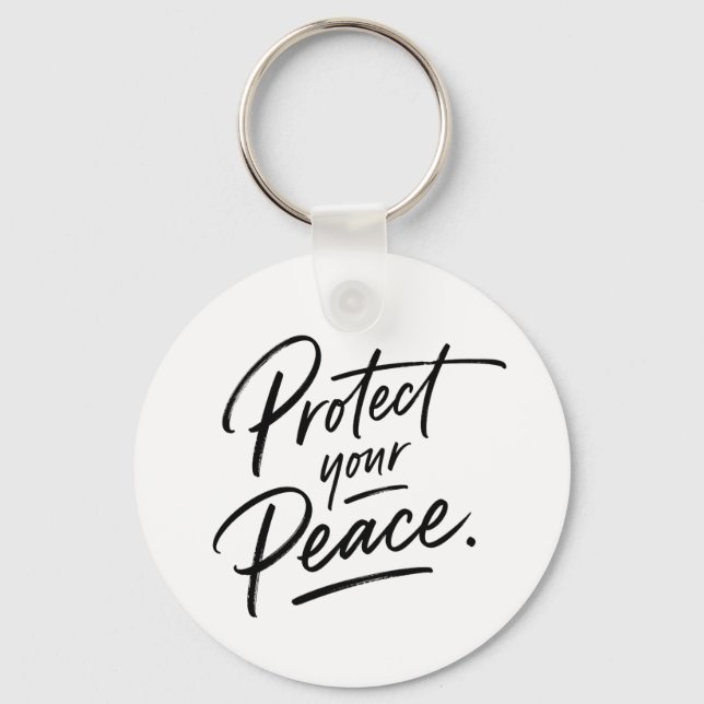 Chaveiro Pulseira Chave Estética Proteja Sua Paz (Frente)