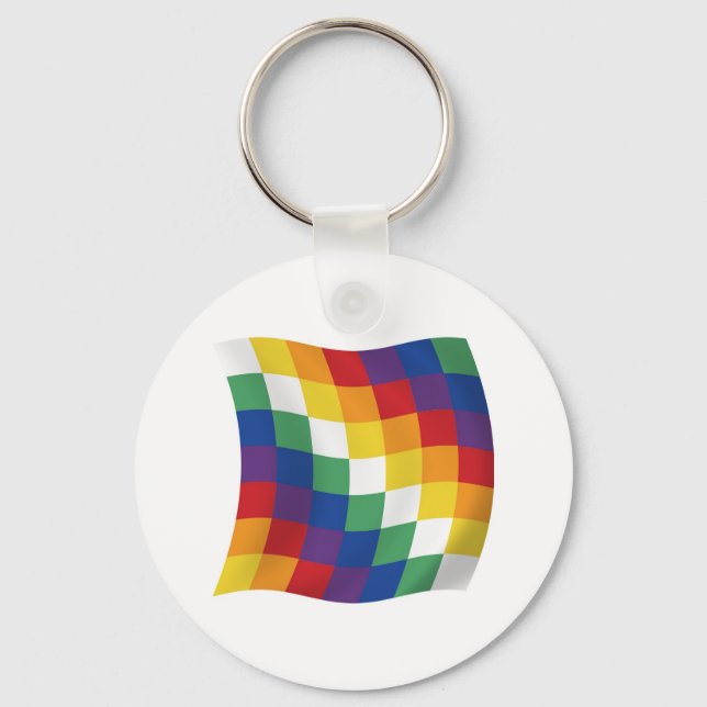 Chaveiro Pulseira com a Bandeira Aymara (Frente)