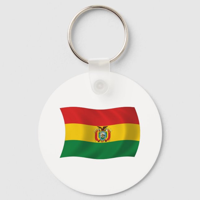 Chaveiro Pulseira com a Bandeira da Bolívia (Frente)