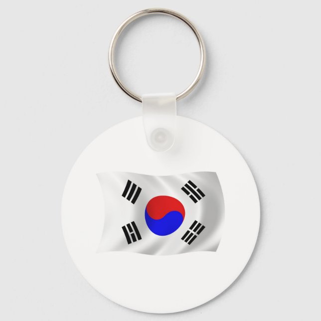 Chaveiro Pulseira com a bandeira da Coreia do Sul (Frente)