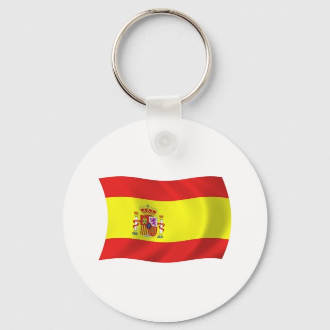 Chaveiro Pulseira com a Bandeira da Espanha (Frente)