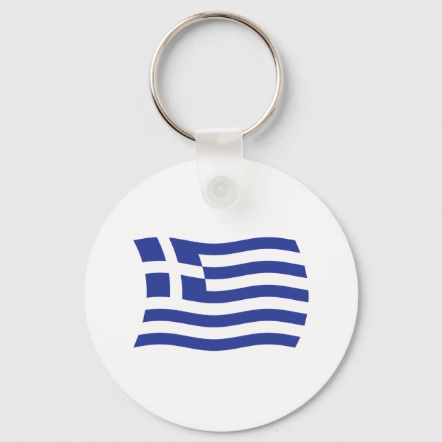 Chaveiro Pulseira com a Bandeira da Grécia (Frente)