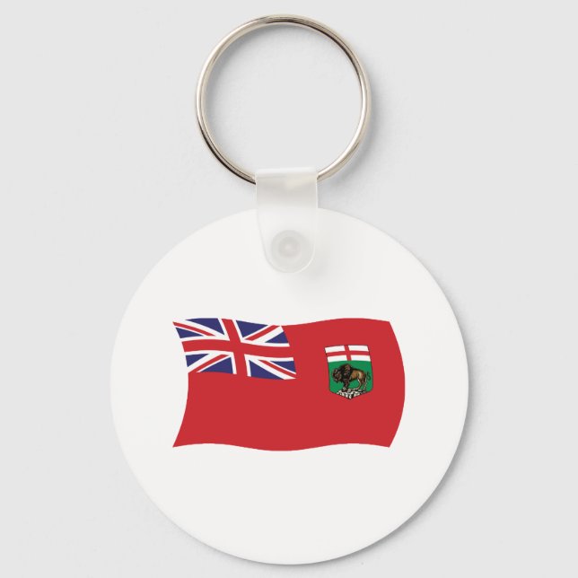 Chaveiro Pulseira com a bandeira de Manitoba (Frente)