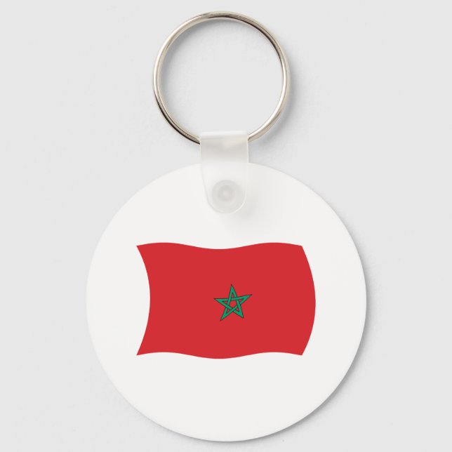 Chaveiro Pulseira com a Bandeira de Marrocos (Frente)
