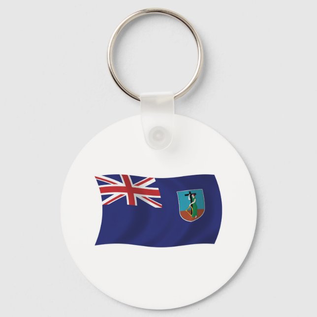 Chaveiro Pulseira com a bandeira de Montserrat (Frente)