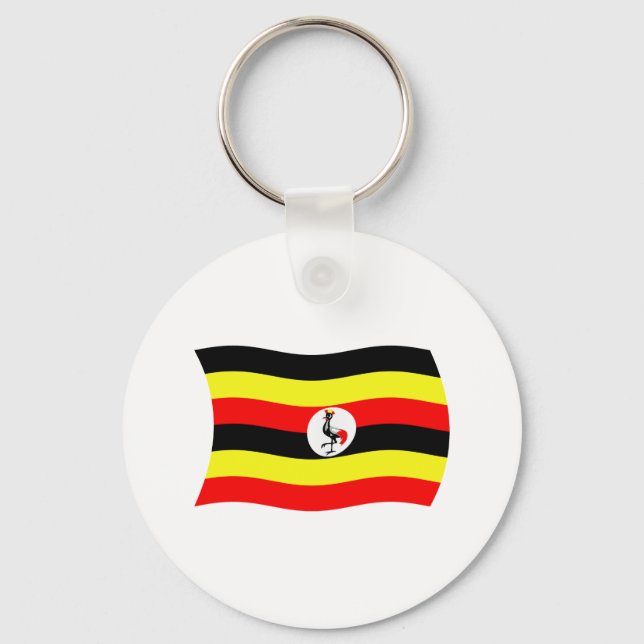Chaveiro Pulseira com a bandeira de Uganda (Frente)