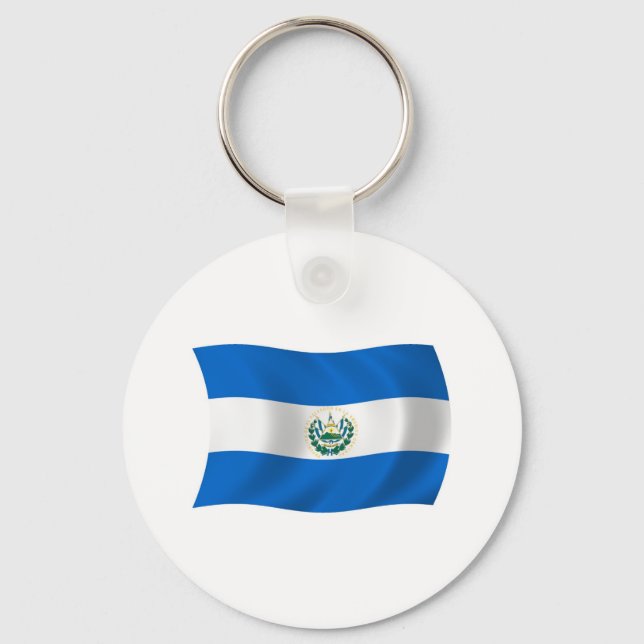 Chaveiro Pulseira com a Bandeira do El Salvador (Frente)