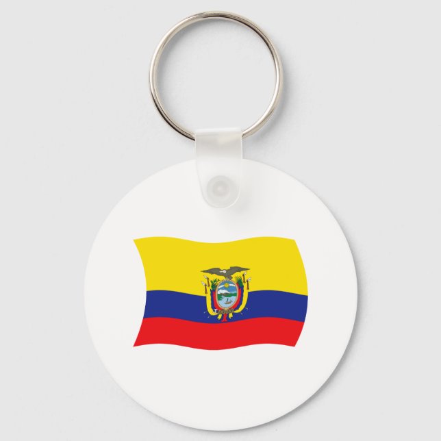 Chaveiro Pulseira com a Bandeira do Equador (Frente)