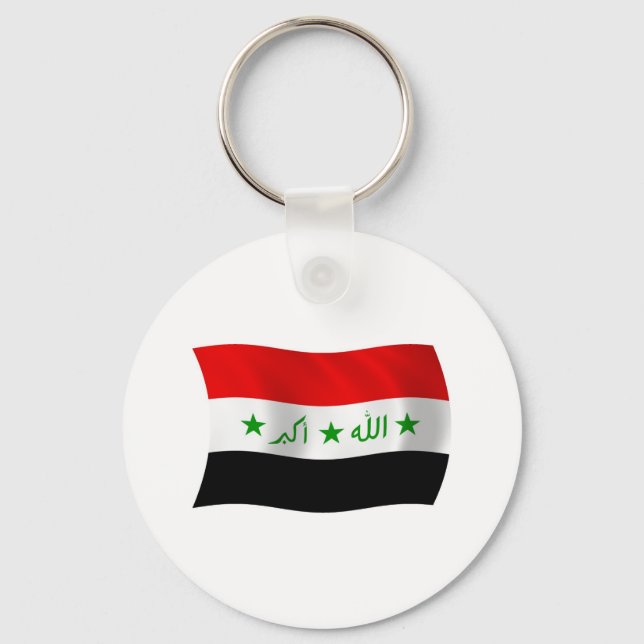 Chaveiro Pulseira com a bandeira do Iraque (Frente)