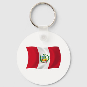 Chaveiro Pulseira com a Bandeira do Peru