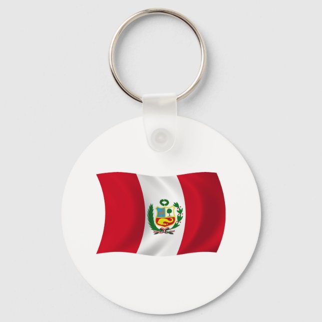 Chaveiro Pulseira com a Bandeira do Peru (Frente)