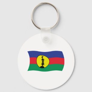 Chaveiro Pulseira com a bandeira do povo Kanak