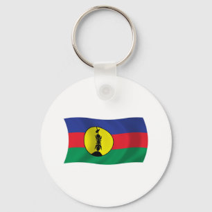 Chaveiro Pulseira com a Bandeira do Povo Kanak