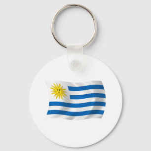Chaveiro Pulseira com a Bandeira do Uruguai