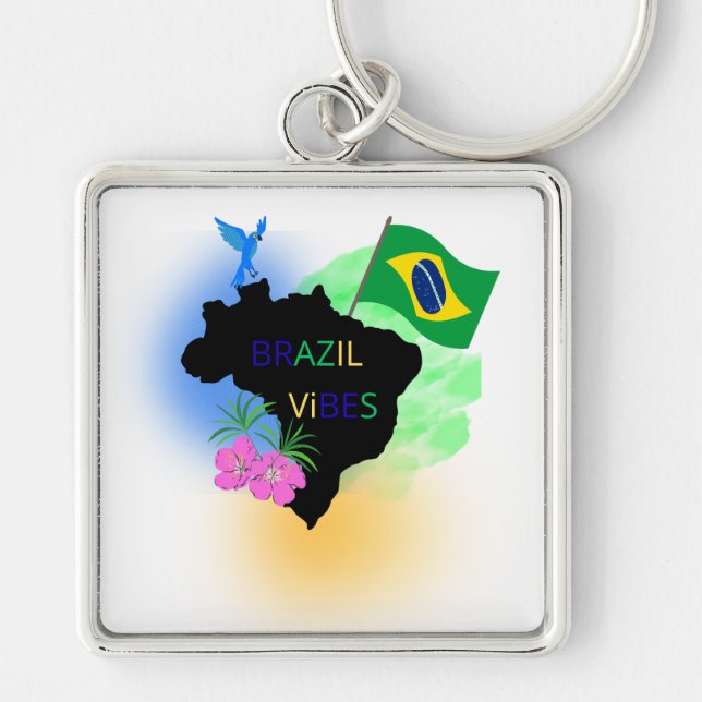 Chaveiro Pulseira com Bandeira do Brasil – Estiloso & Lembr (Frente)