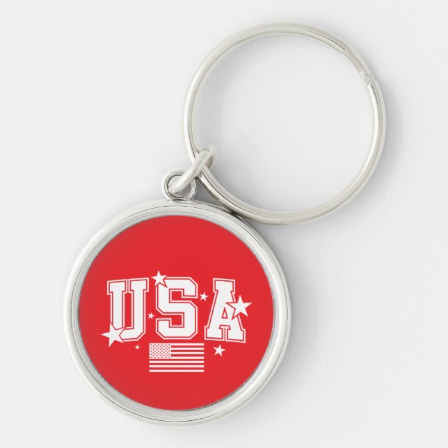 Chaveiro Pulseira com Bandeira dos EUA (Frente)